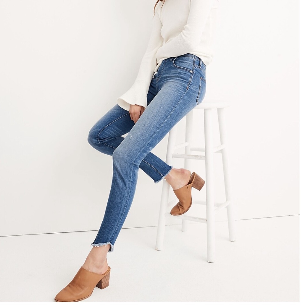 10" High-Rise Skinny Jeans: Tulip-Hem Edition